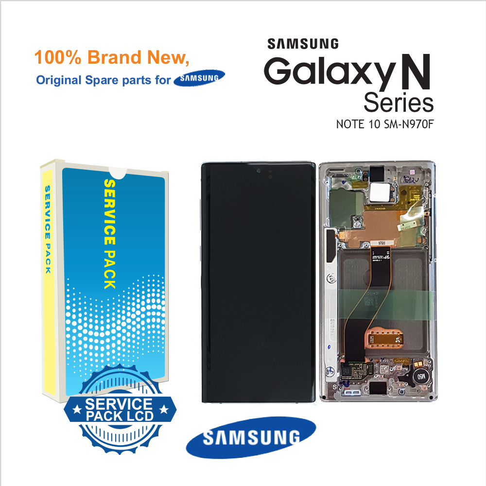 Genuine LCD Screen and Digitizer for Samsung Galaxy Note 10 SM-N970F-Silver ( Part No:GH82-20817C)